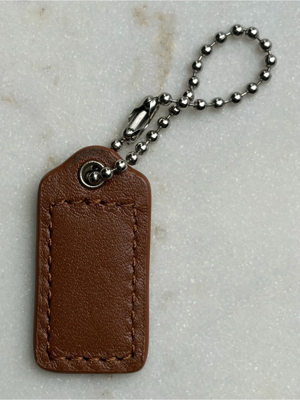 Coach Hangtag Saddle Brown Nickel Replacement